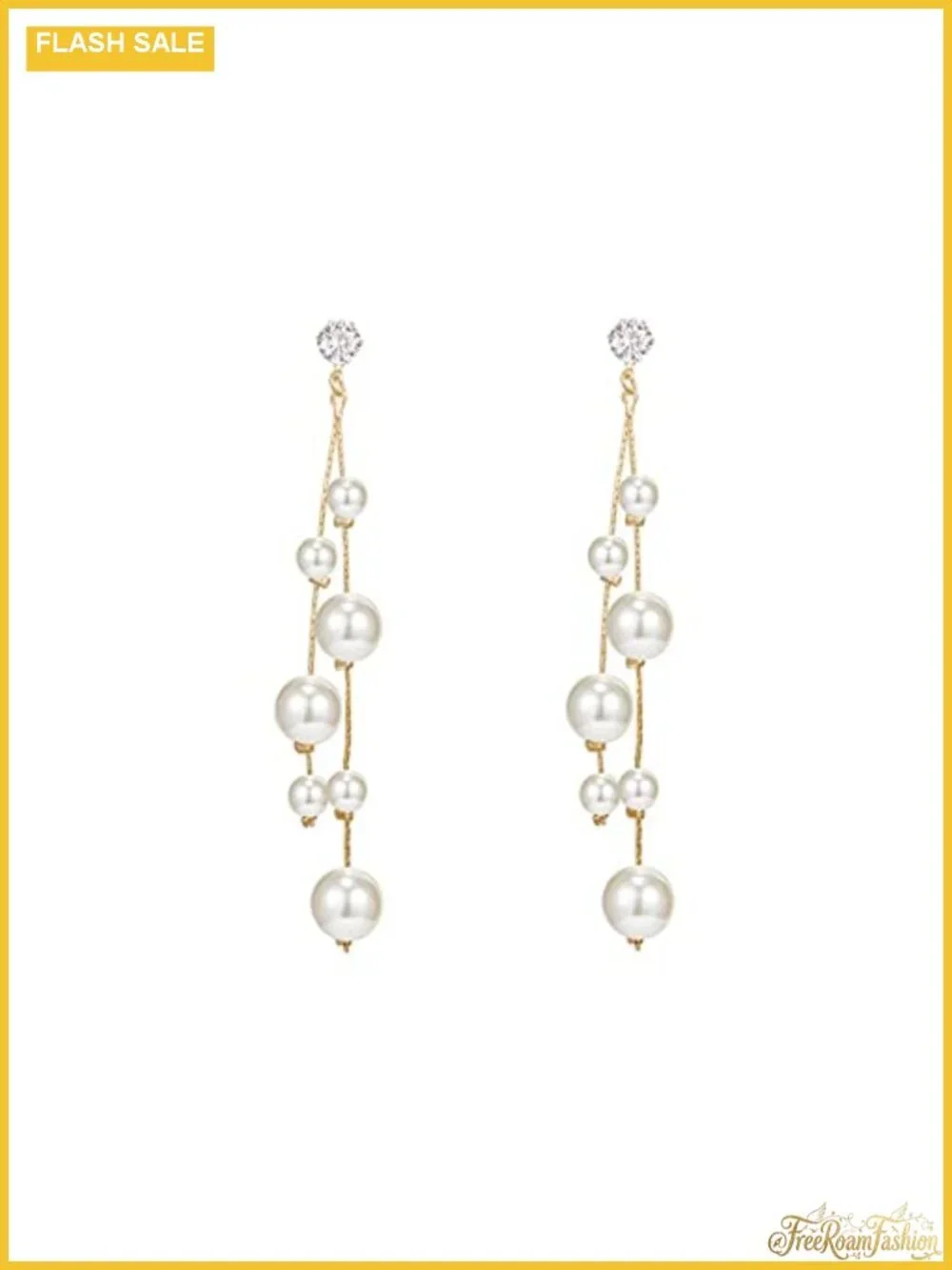 Sterling Silver Pearl Drop Dangle Earrings Long Tassel Bridal Wedding Gift